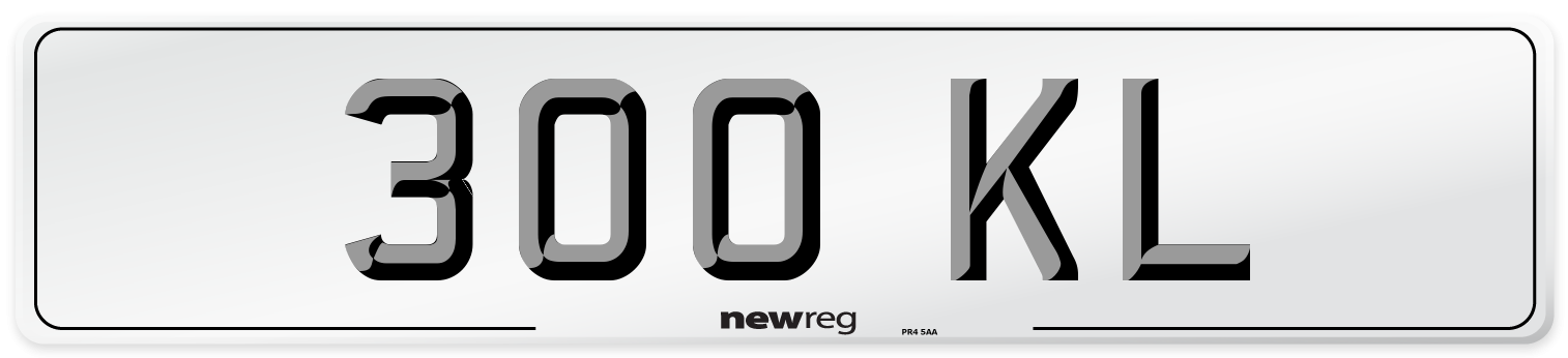 300 KL Number Plate from New Reg